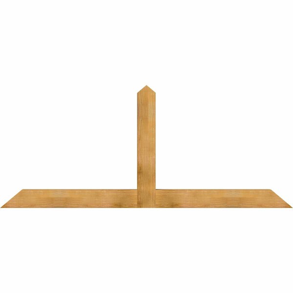 Ekena Millwork Portland Rough Sawn Timber Gable Bracket, Western Red Cedar, 96"W x 40"H x 4"D x 6"F, 10/12 Pitch GBW096X40X0406POR00RWR - main